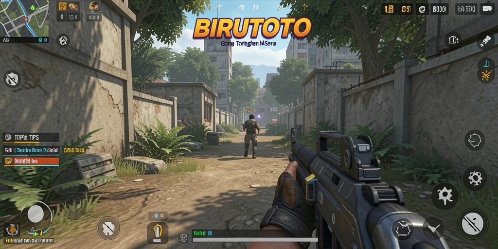 Tangkapan layar gameplay BIRUTOTO menunjukkan aksi seru TPS.