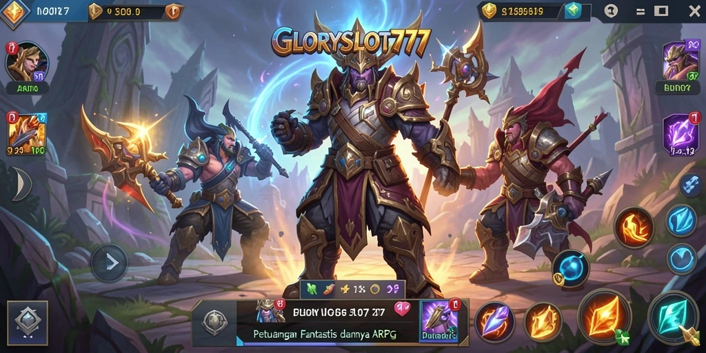 Tampilan gameplay seru dalam dunia ARPG GLORYSLOT777.