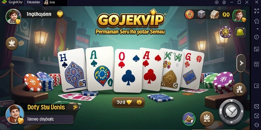 Screenshot gameplay GOJEKVIP yang menunjukkan aksi permainan Domino.