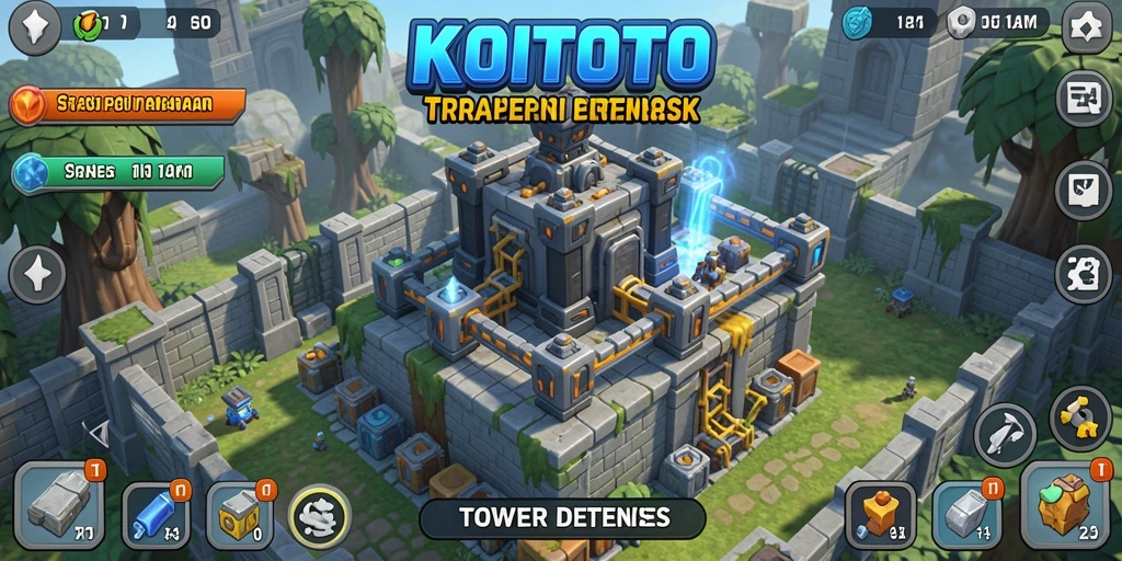 Tampilan gameplay <strong>KOITOTO</strong> yang mendebarkan dengan strategi Tower Defense.