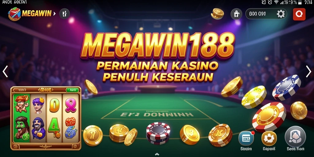 Tampilan menarik dari gameplay MEGAWIN188 yang meresap dalam suasana kasino.
