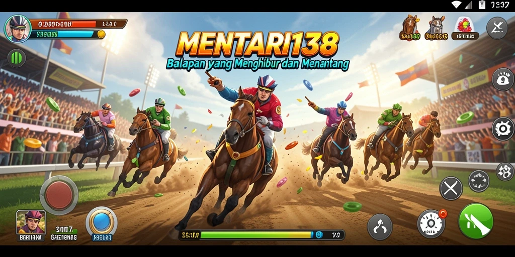 Tampilan menarik dari balapan seru di MENTARI138.