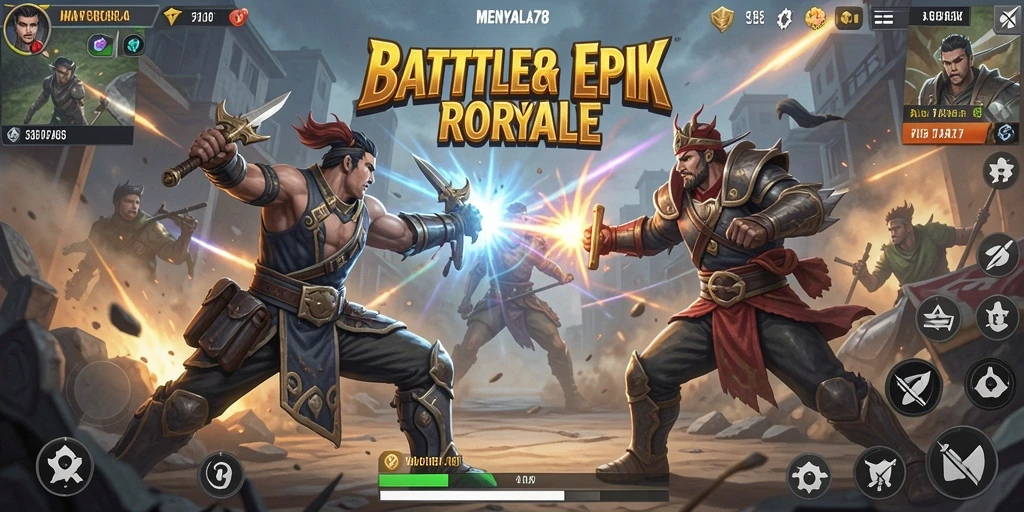 Gameplay mendebarkan di arena Battle Royale MENYALA78.