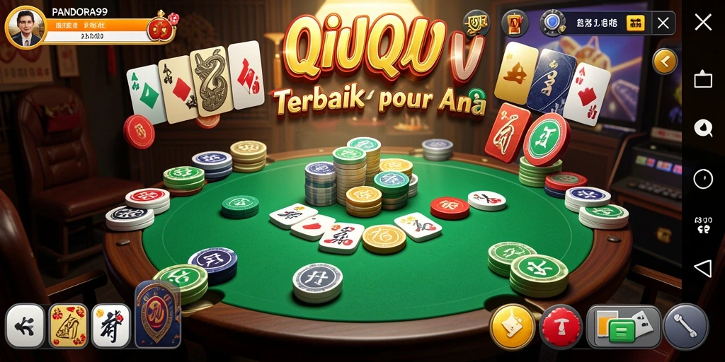 Tampilan menarik dari gameplay QiuQiu di PANDORA99.