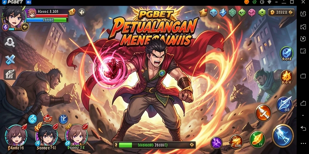 Screenshot utama PGBET dengan karakter anime dalam aksi.