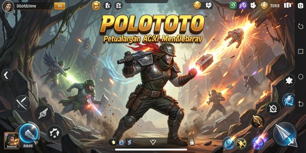 Tampilan gameplay seru dari POLOTOTO dengan aksi mendebarkan.