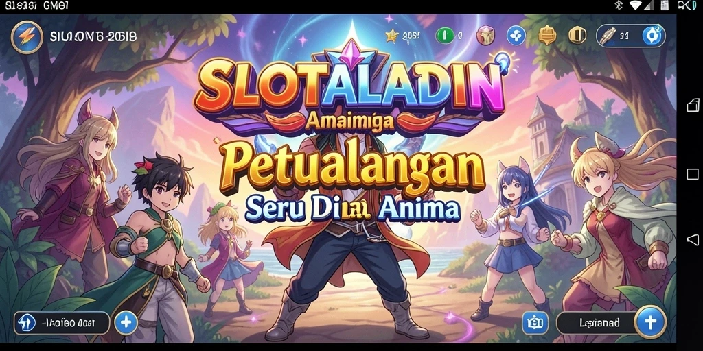 Tampilan gameplay SLOTALADIN yang penuh warna dan dinamis.
