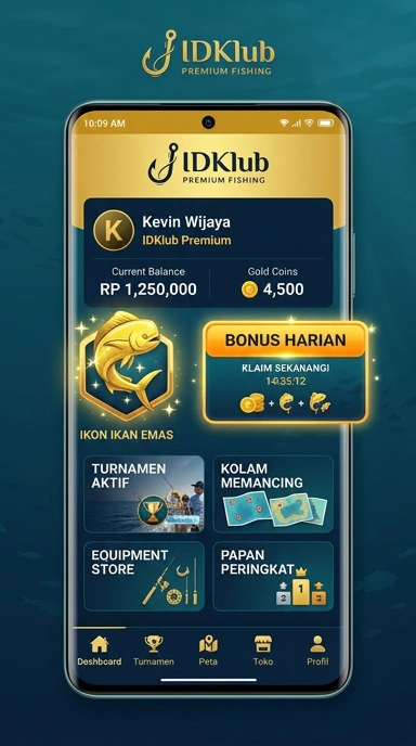 Tampilan antarmuka user-friendly idklub untuk pengguna Android.